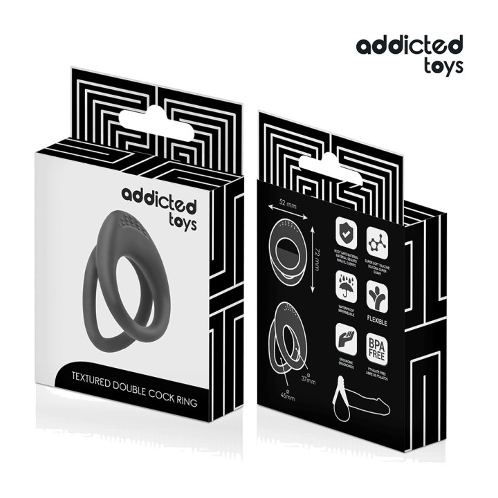 ADDICTED TOYS Dobbelt textureret ring for penissen D-242862