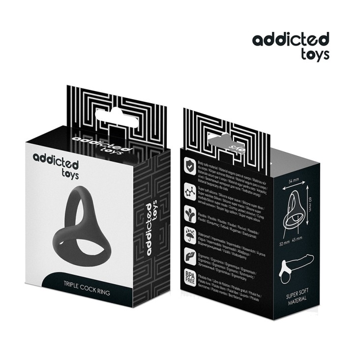 ADDICTED TOYS Anel triplo grosso para pênis D-242859
