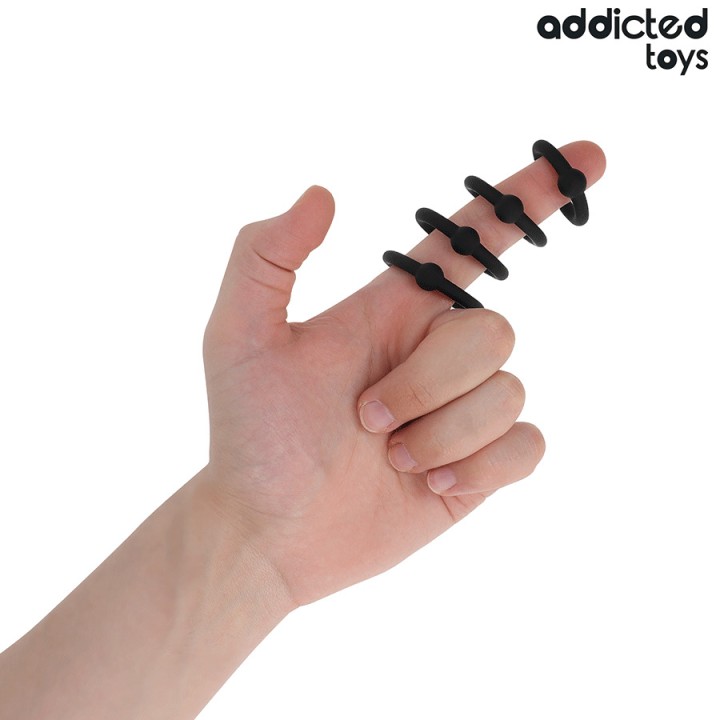ADDICTED TOYS Sadaření silikových prstenů pro penis D-242837