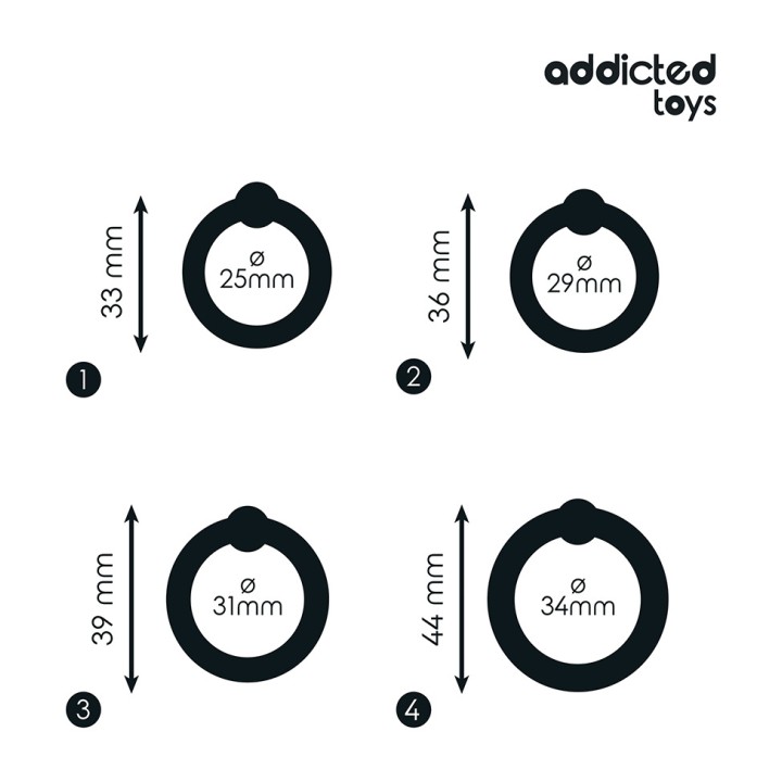ADDICTED TOYS Set Siliconringe für den Penis D-242837