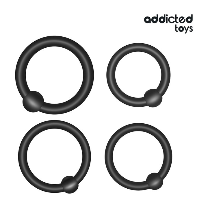ADDICTED TOYS Ensemble de bagues en silicone pression pour