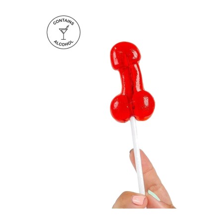chupeta de chiclete de morango com álcool na forma de pênis daiquiri-49759