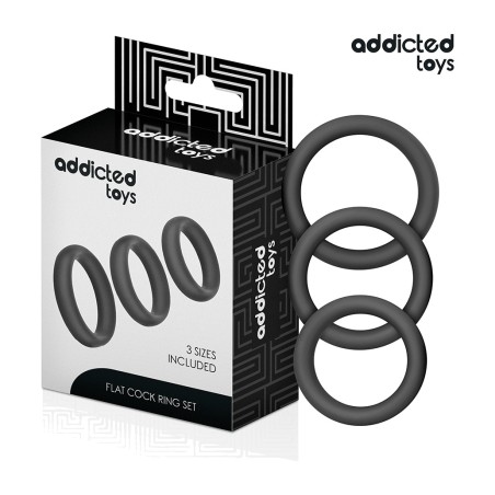 set de anillos planos de silicona para el pene