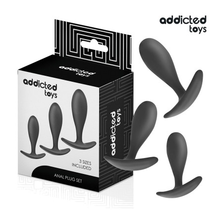 set mit 3 analen plug aus silikon modell 2