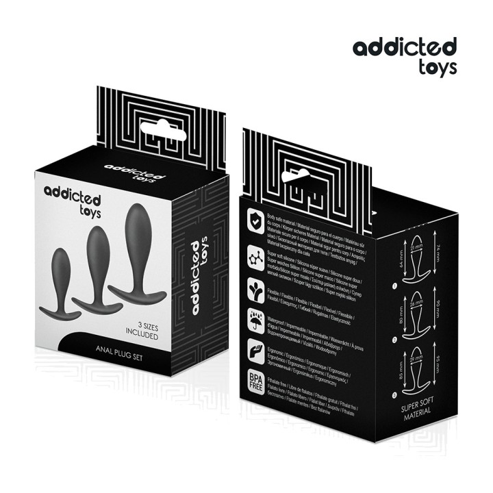 ADDICTED TOYS Set de 3 pluguri anale silicongă model 2