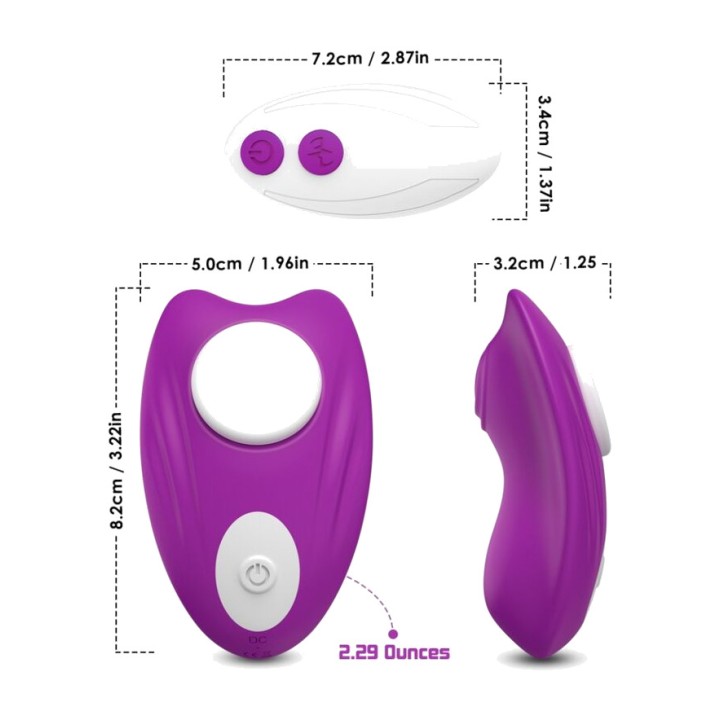 ARMONY Vibrator cu control remote pentru culote BUTTERFLY
