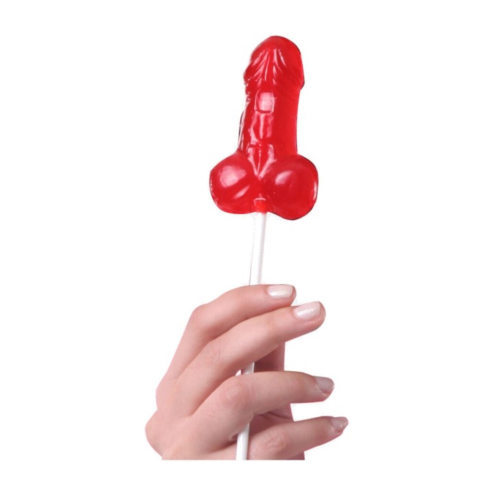 SECRETPLAY Chupeta de gelatina sabor morango com forma pênis