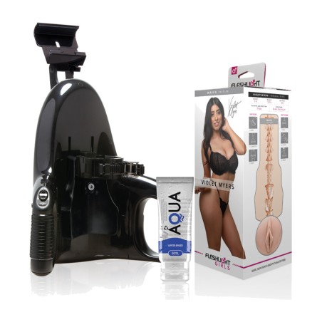 pack of masturbator vagina with automatic base and lubricant violet myers waifu-universal-launch aqua quality 50 ml