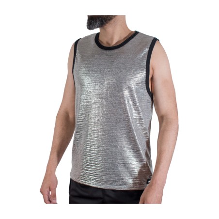 männer-t-shirt mit texturierter glitzerung 55000