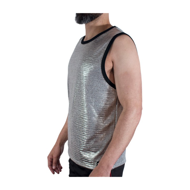 MACHO UNDERWEAR Manshirt met gestruktureerd glansweefsel