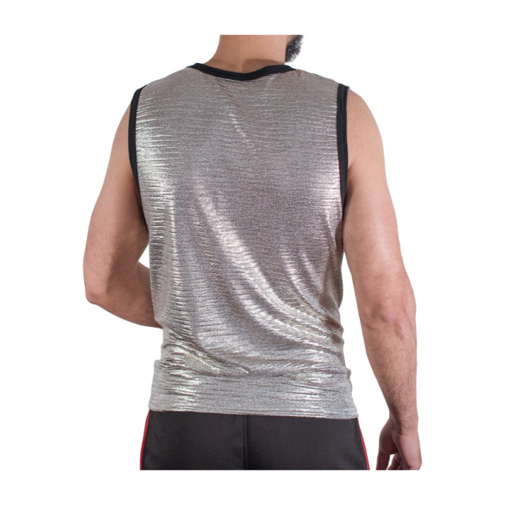 MACHO UNDERWEAR Männer-T-Shirt mit texturierter Glitzerung