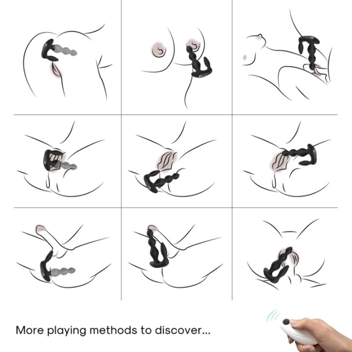 ARMONY Vibrator și plug anal stimulator cu control remote