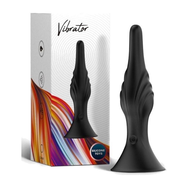 ARMONY Plug anal vibrante courbé à base large avec