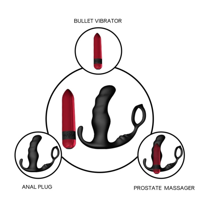ARMONY Vibratore anale per prostata con anello e telecomando