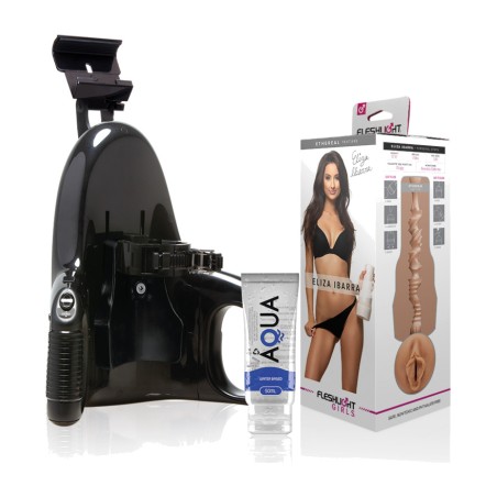 kit de estimulador vaginal com base automática e lubrificante eliza-ibarra-universal-launch aqua quality 50 ml
