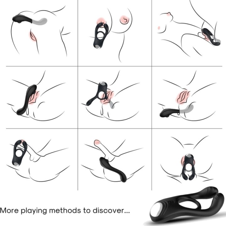 ARMONY Double vibrating ring for couples with clamp