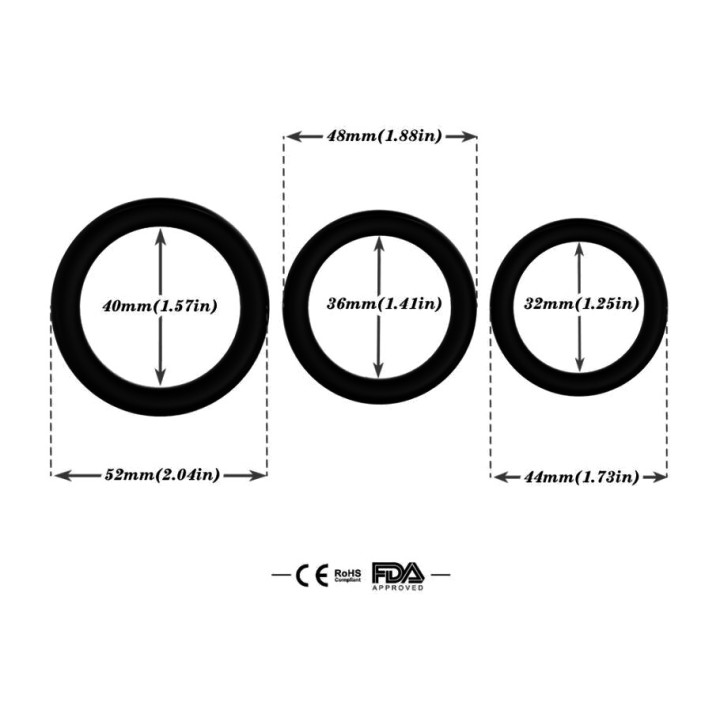 ARMONY Triple silicone ring for the penis D-238013VAR