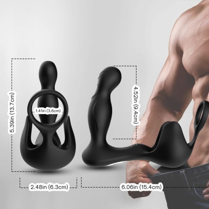 ARMONY Anal vibrator with testicle stimulator and remote
