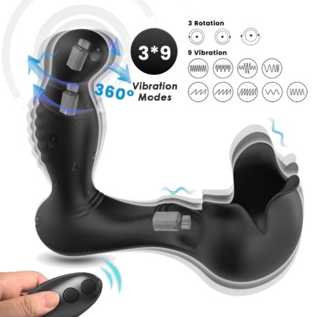 anal vibrator with testicle stimulator and remote control surround-46580