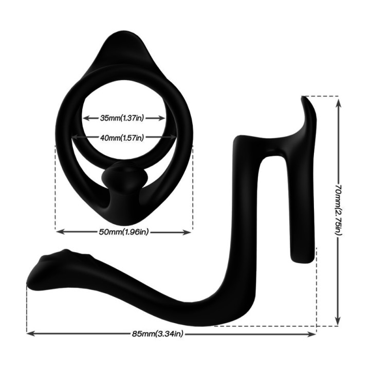 ARMONY Doppelring-Analring für den Penis TAIL D-238016