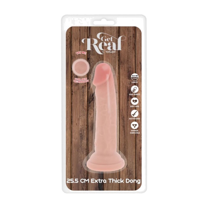 GET REAL Realistisk tjock dubbelhård TPE knullspol DELUXE