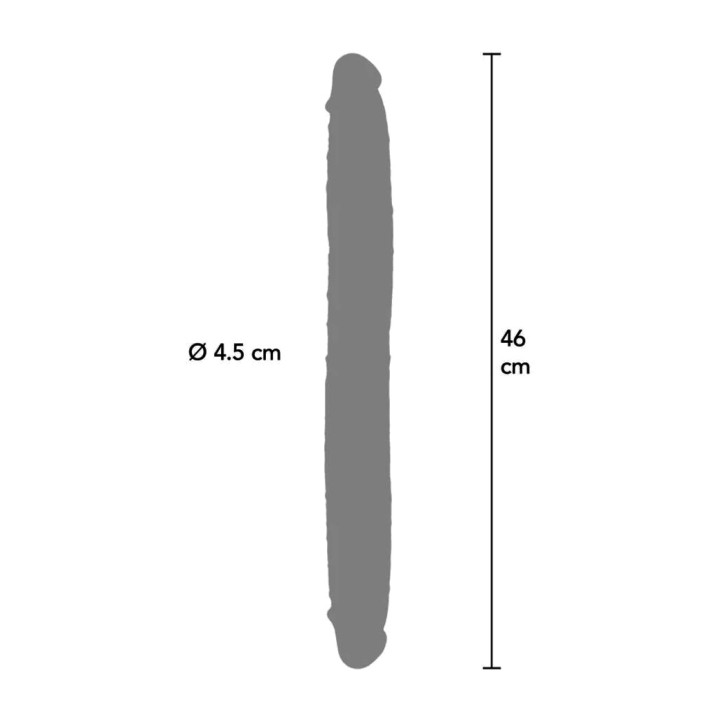 GET REAL Dwójny dildos z siliconu 46 CM D-244991
