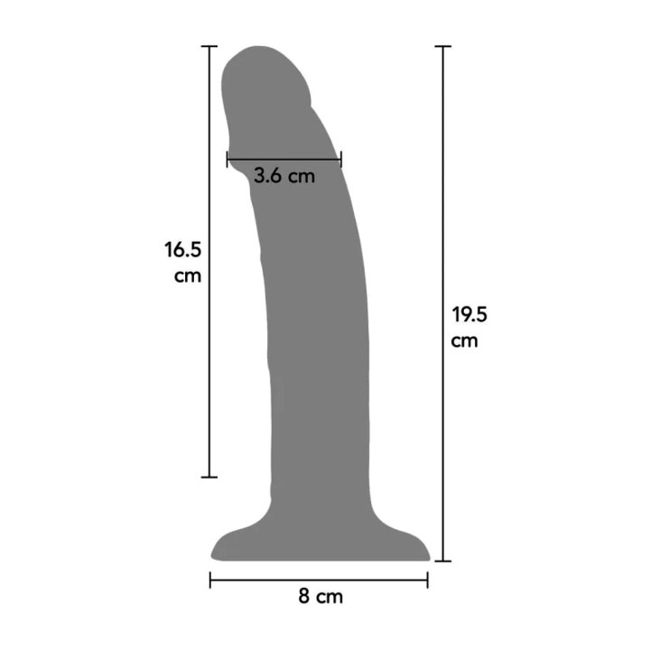 GET REAL Dildo réaliste en silicone avec vibration 19,5 CM