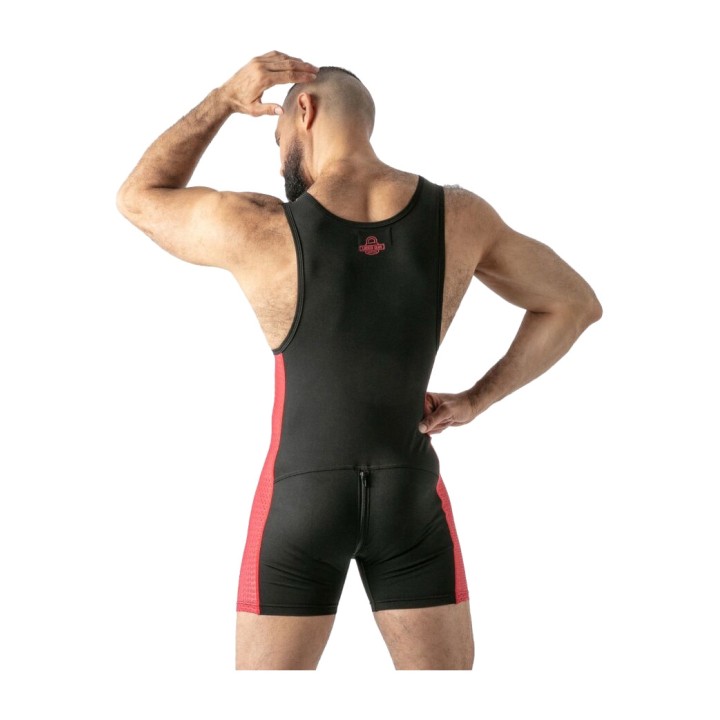 LOCKER GEAR macacão de couro singlet homem OPEN ACCESS
