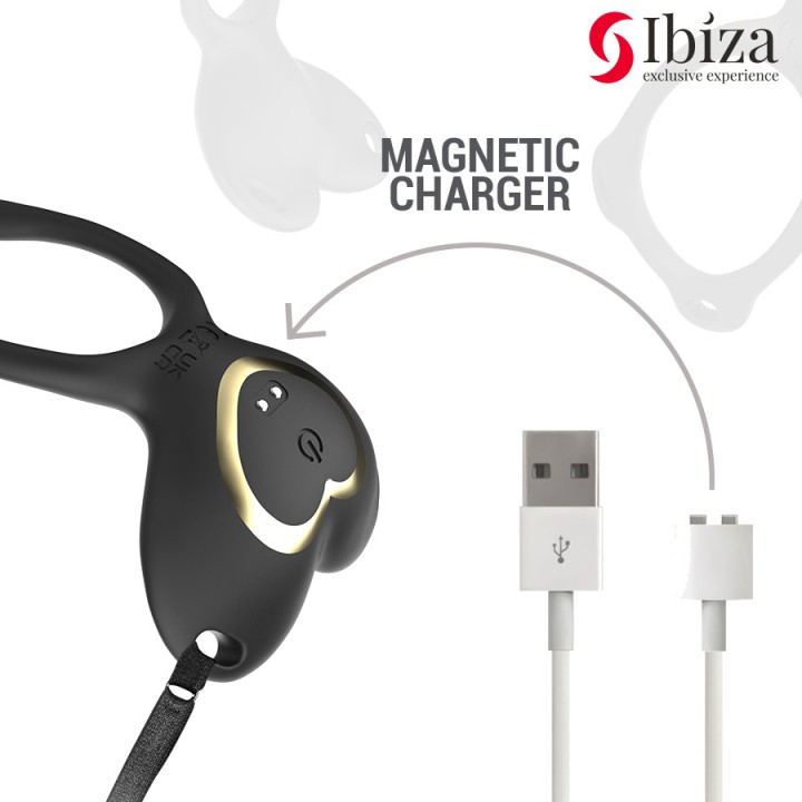 IBIZA TECHNOLOGY Vibrator for couples in heart-shaped thong