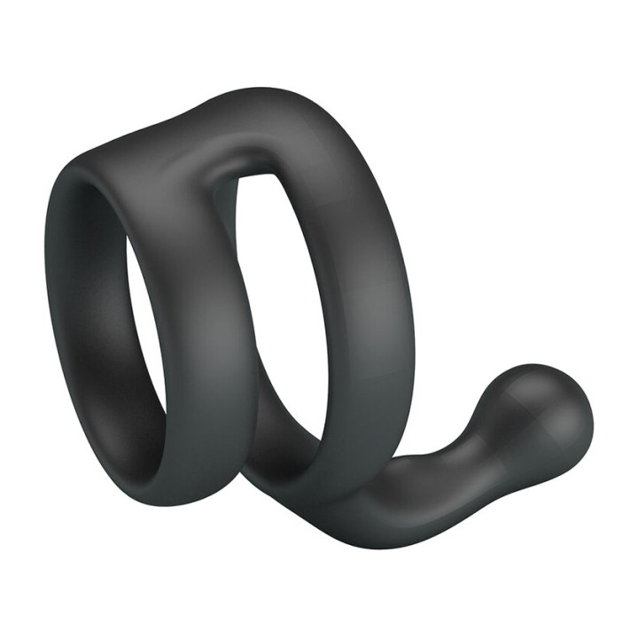 CRAZY BULL Dobbelt ring for penis og testikler i silikon