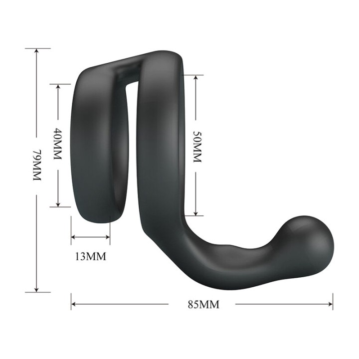 CRAZY BULL Anell doble per penis i testicles de silicona