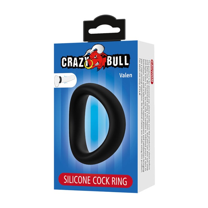 CRAZY BULL Anel ergonômico para pênis de silicone VALEN