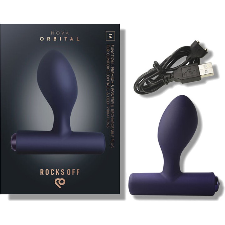 ROCKS-OFF Rechargeable anal vibrator with 16 functions