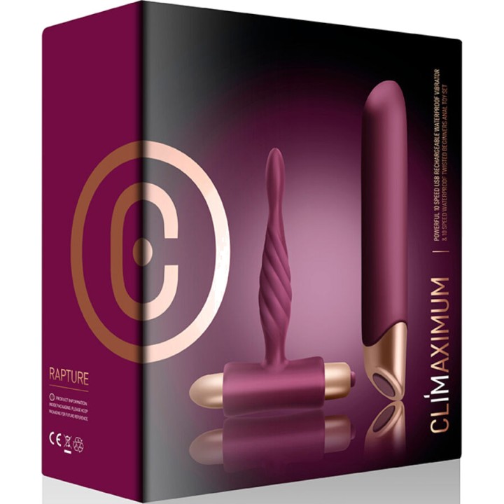 ROCKS-OFF Kit de vibrador clásico y plug anal