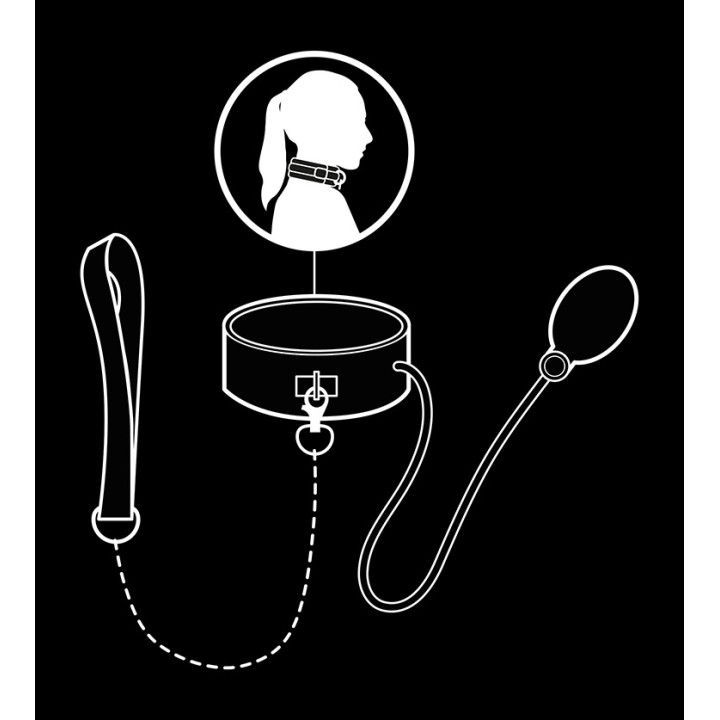 FETISH SUBMISSIVE Collar inflatable amb maneta BONDAGE-54247