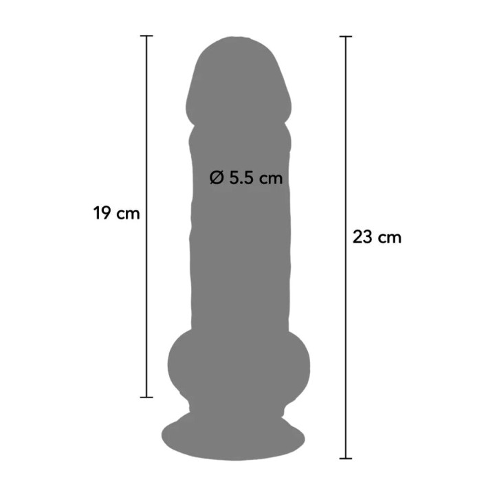 GET REAL Realistic extra thick penis with testicles DELUXE
