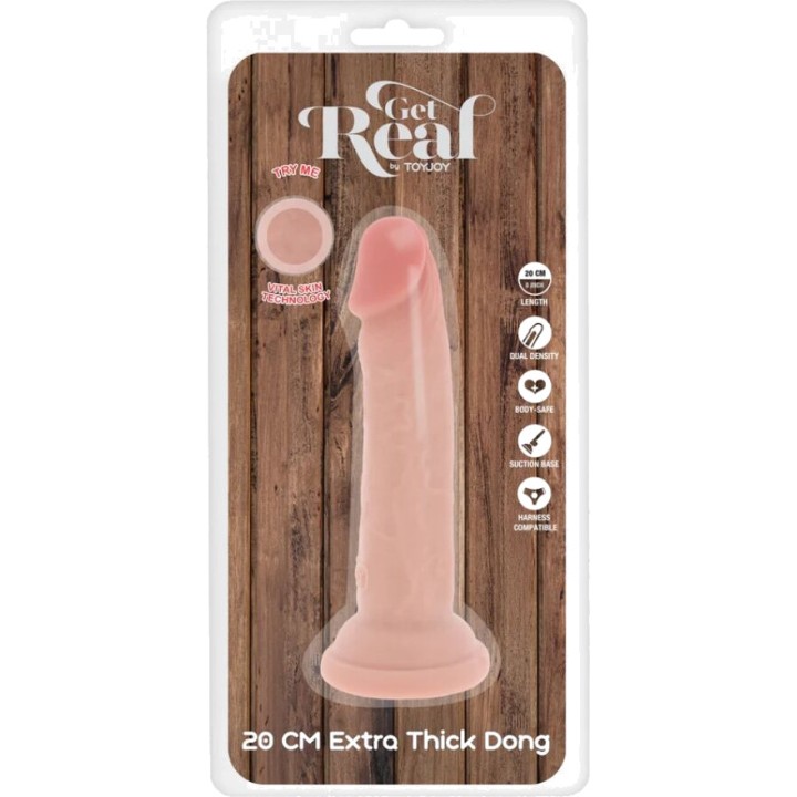 GET REAL Realistischer dicker Doppeldicht-TPE-Dildo DELUXE