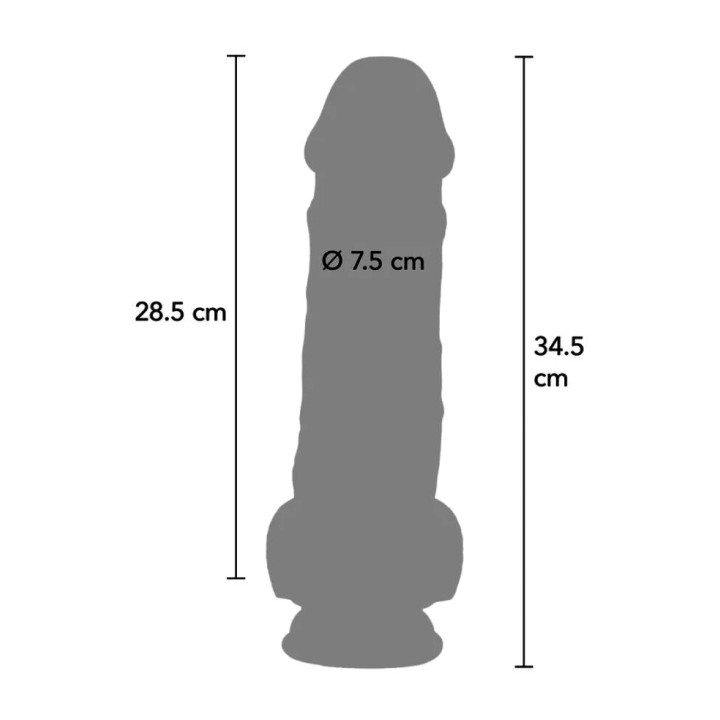 GET REAL Realistischer extra dicker Penis mit Eiern DELUXE