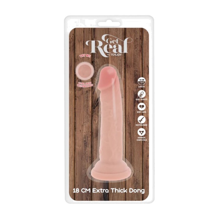 GET REAL Dildo realístic gros de doble densitat TPE DELUXE