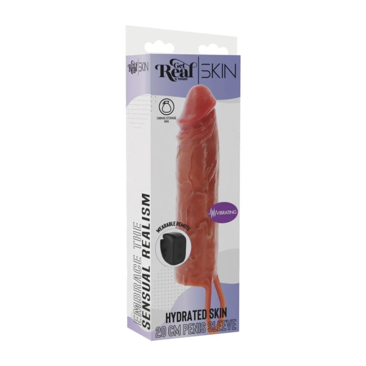 GET REAL Funda de silicona per penis amb vibració