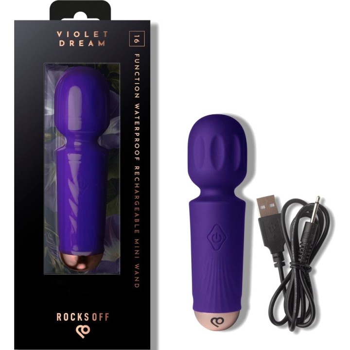 ROCKS-OFF Mini massetteur rechargeable avec 16 fonctions