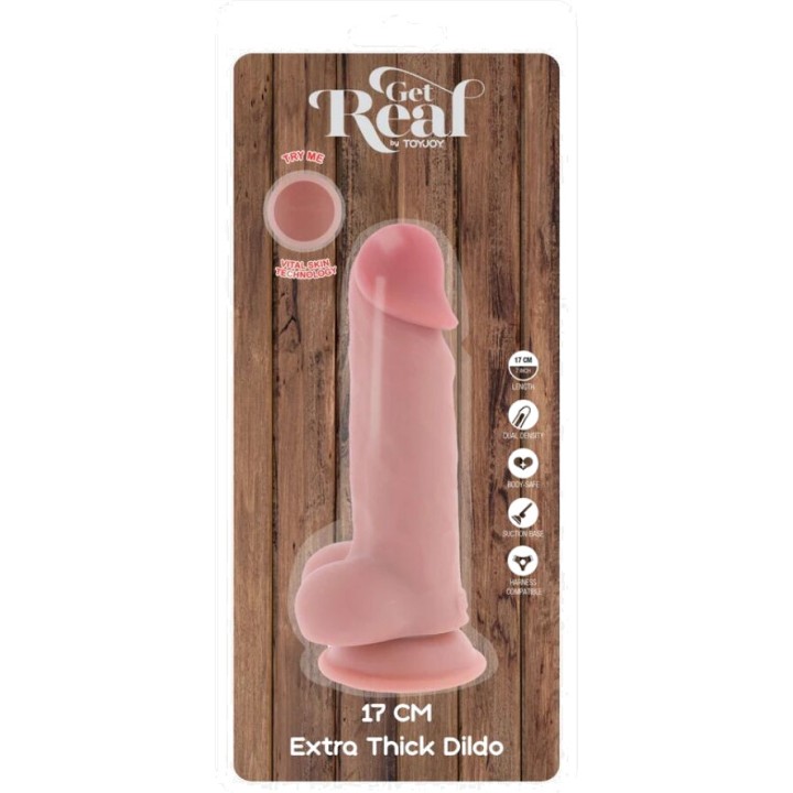 GET REAL Pênis realista extra grosso com testículos DELUXE