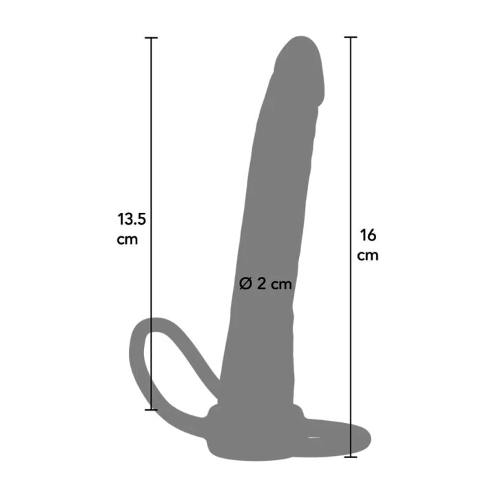 GET REAL Dildo anal de silicono DOUBLE TROUBLE 16 CM