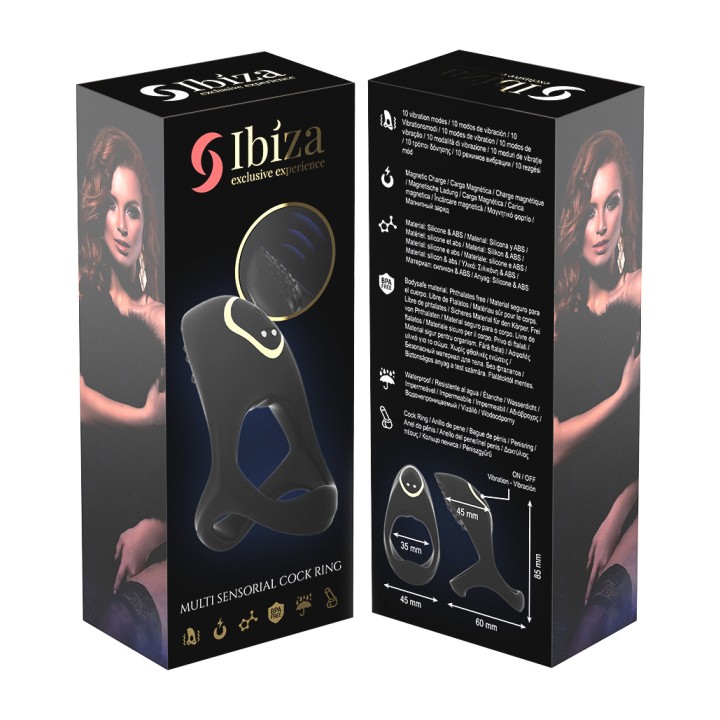 IBIZA TECHNOLOGY Multisensorisk vibrerande ring för penis