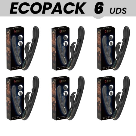 pack med 6 potent vibratører med ryttere og roterende massagekugle ecopack rolling