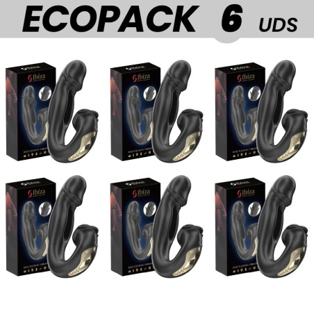 kit com 6 vibradores com efeito oscilante e estimulador de clitóris ecopack rose