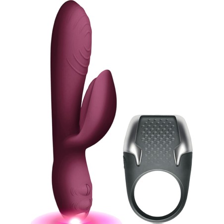 rabbit vibrator kit and penis ring with led light climaximum-lamour