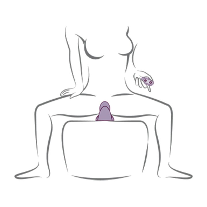 ROCKS-OFF Sit-on vibratør clitorisk stimulator RUBY GLOW