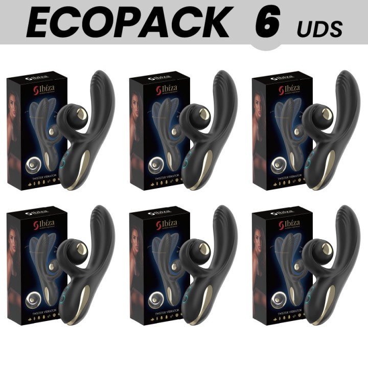 IBIZA TECHNOLOGY Pack of 6 vibrators with curved stimulator