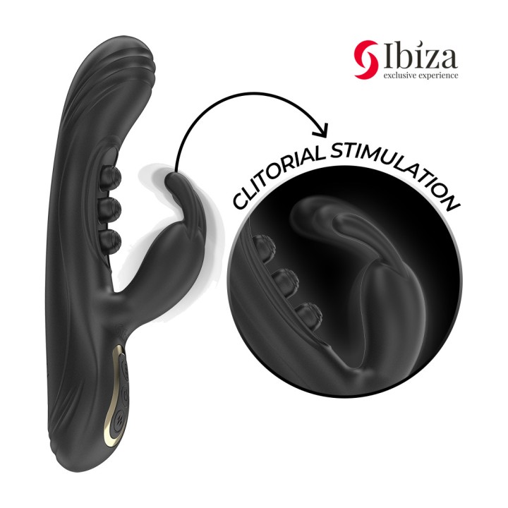 IBIZA TECHNOLOGY Rabbit-Vibrator mit Perlen und